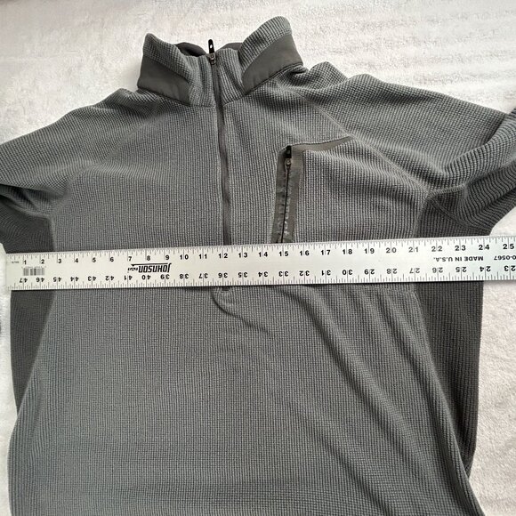 Marmot Mens Gray Half-Zip Base Layer Thermal Fleece Lined Pullover Shirt Large - Picture 8 of 11